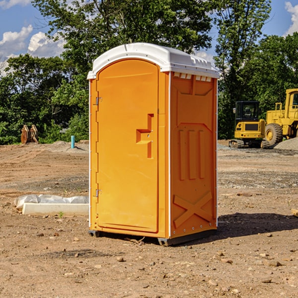 how often are the portable restrooms cleaned and serviced during a rental period in Cuba OH